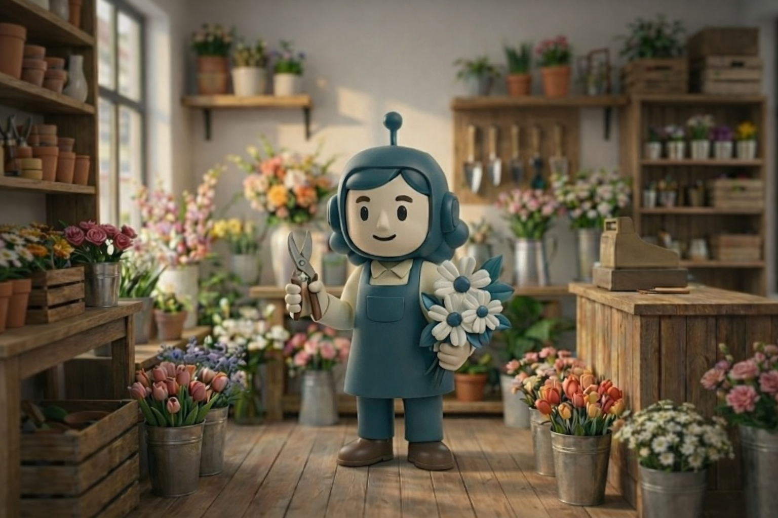 Fleuriste en boutique